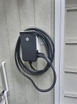 Available EV Charger next to the garage door. 